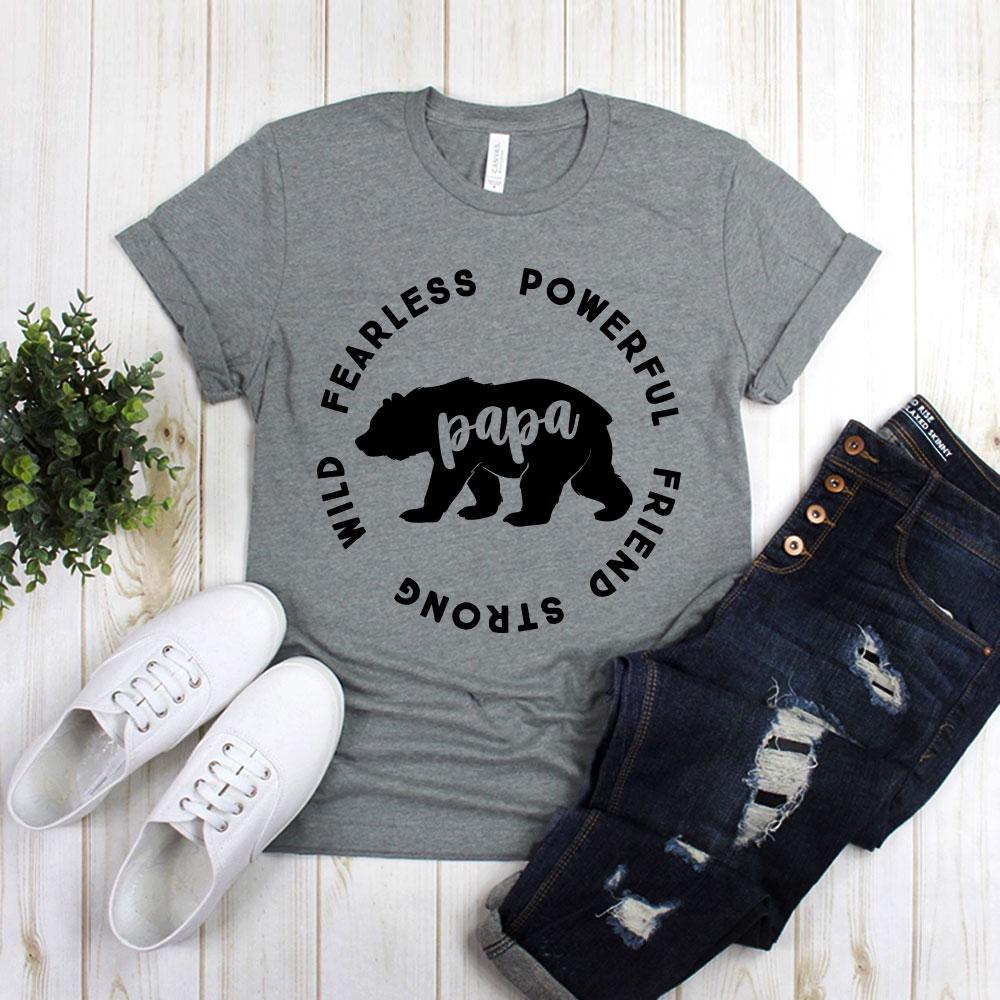 Papa Fearless Powerful With Bear