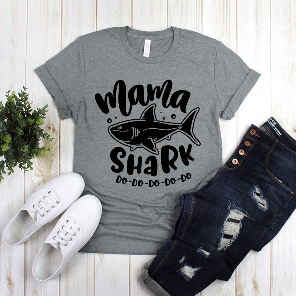 Mama Shark With Shark Design