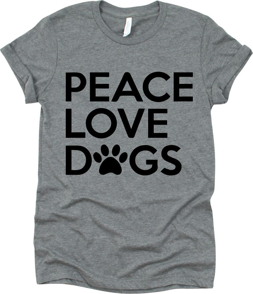 Peace Love Dogs With Dog Footprint