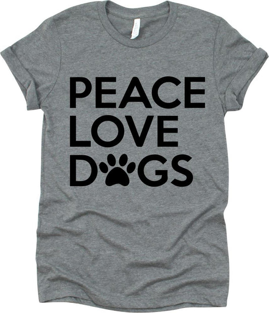 Peace Love Dogs With Dog Footprint