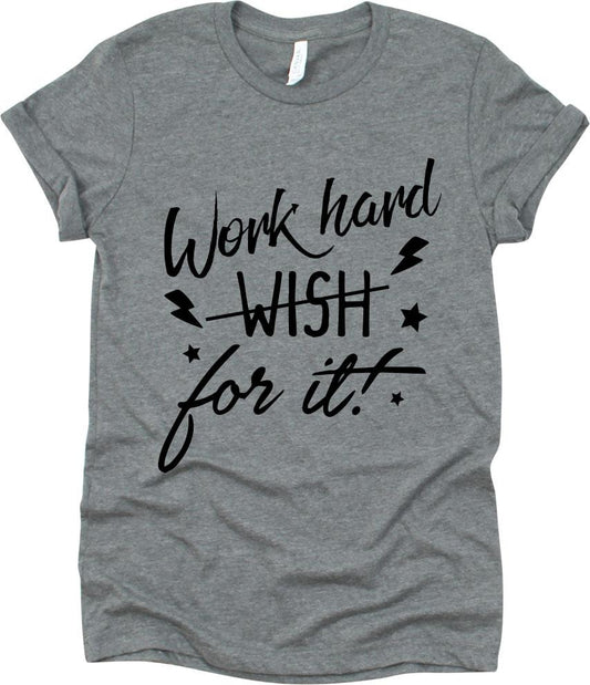 Work Hard For It With Lightning Bolts Design