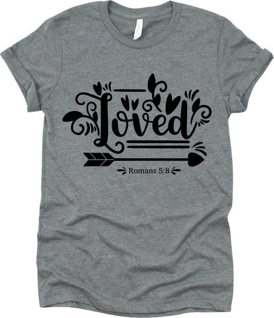 Loved Romans 5:8 With Arrow