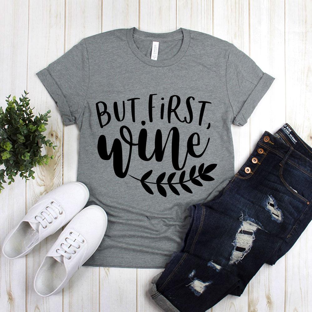 But First Wine Leaf Design