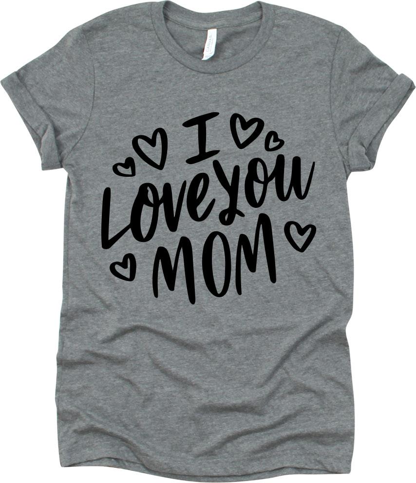 I Love You Mom With Six Hearts