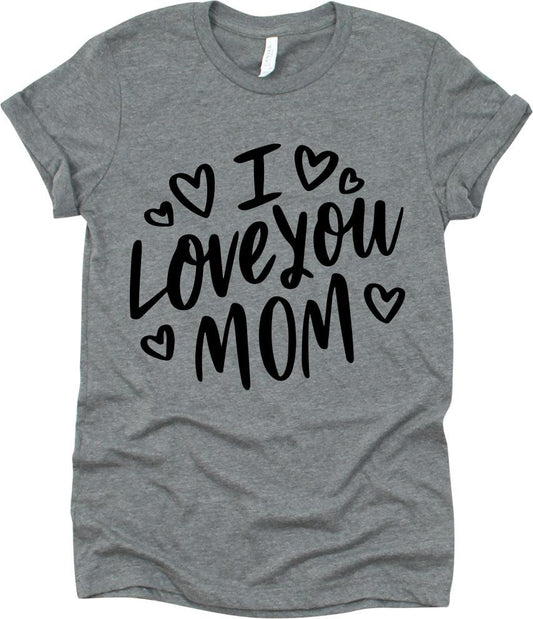 I Love You Mom With Six Hearts
