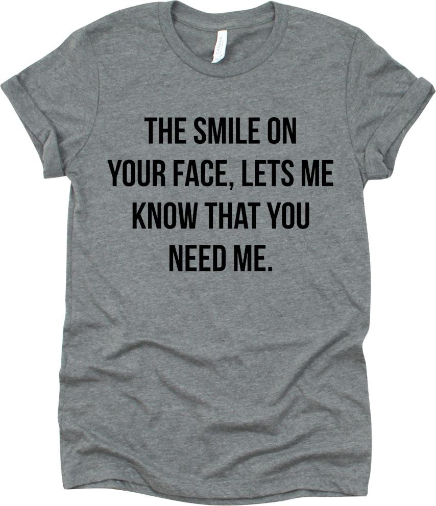 The Smile On Your Face, Lets Me Know That You Need Me
