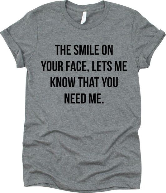 The Smile On Your Face, Lets Me Know That You Need Me