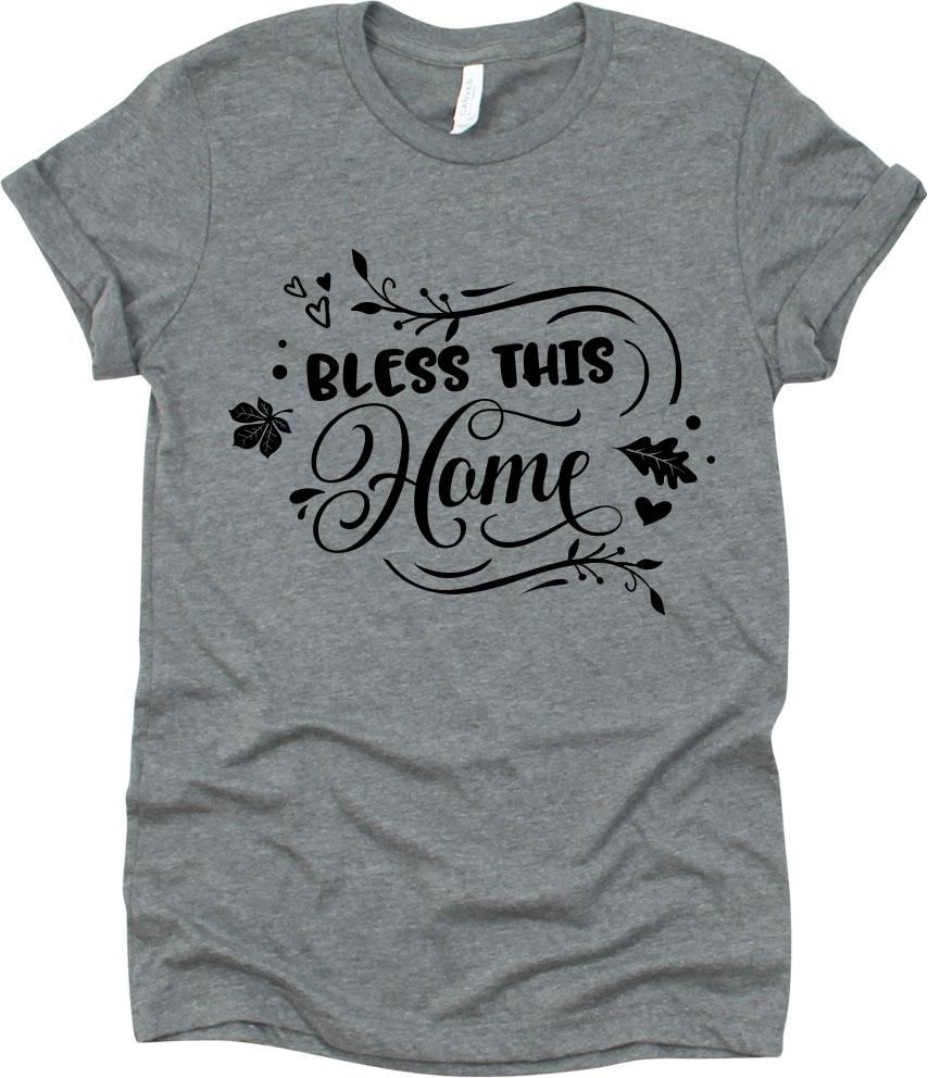 Bless This Home Leaves And Heart Design
