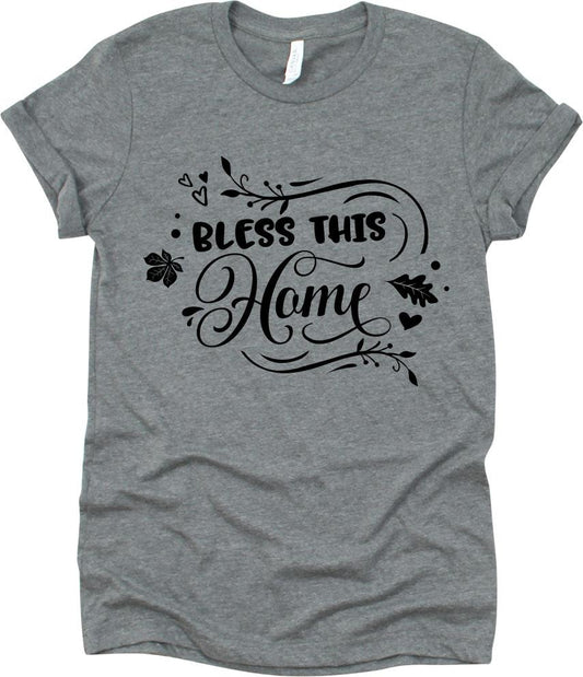 Bless This Home Leaves And Heart Design