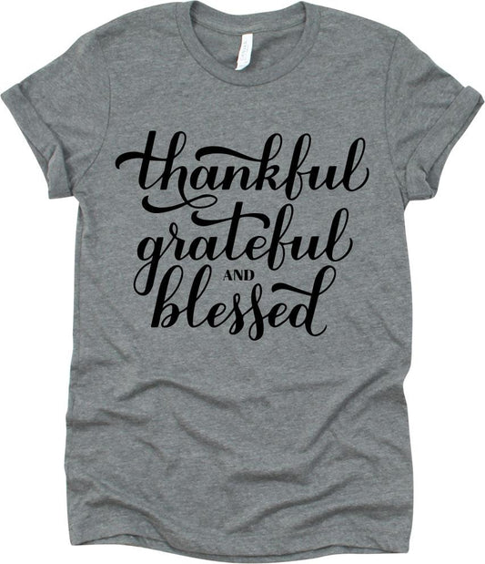 Thankful Grateful And Blessed Plain