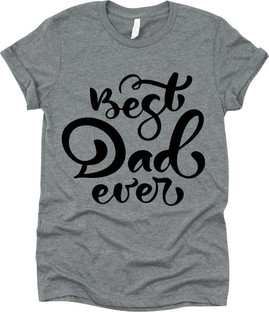 Best Dad Ever Cursive Text Design
