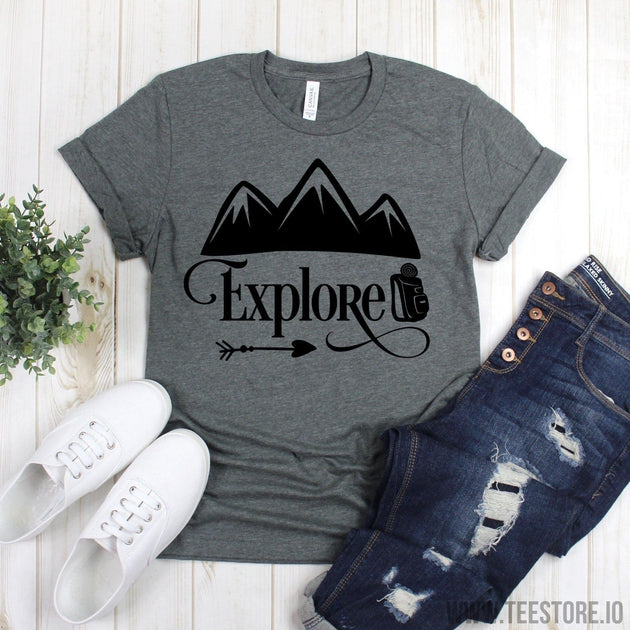 www.teestore.io-Adventure T-Shirt - Explore Mountain Travel Tee - Explore Shirt - Camping Shirt - Forest Shirt - Outdoor T-Shirt Tshirt Funny Sarcastic Humor Comical Tee | TeeStore.io