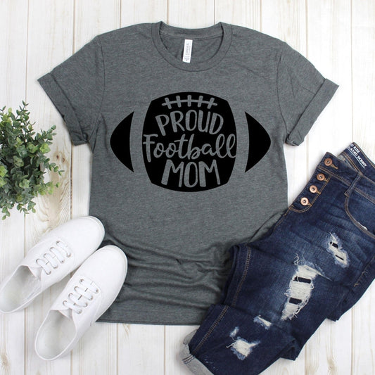 www.teestore.io-Football TShirt - Proud Football Mom Inside Football - Football Shirt - Game Day Shirt - Football Season Tee
