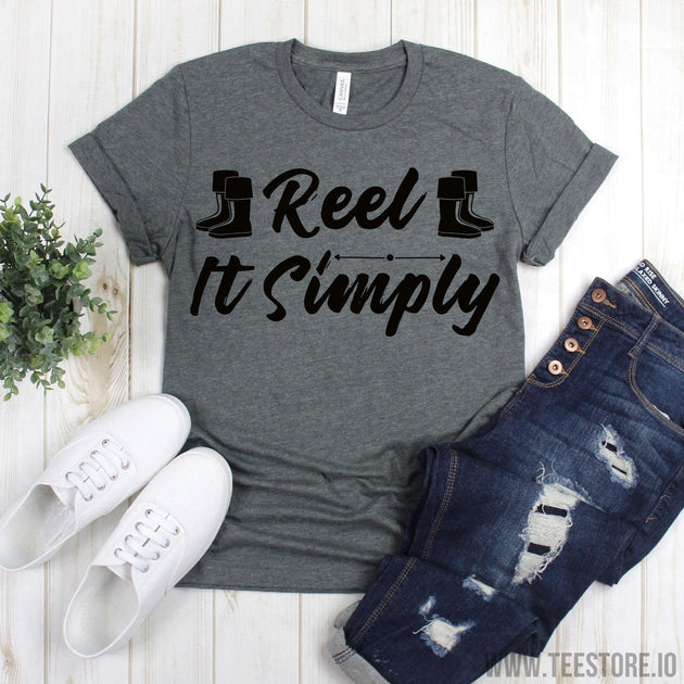www.teestore.io-Funny Fishing Shirt - Reel It Simply Tee Shirt - Fishing Gift - Fishing Shirt - Fishing Shirts - Love Fishing - Fishing Lover Tshirt Funny Sarcastic Humor Comical Tee | TeeStore.io