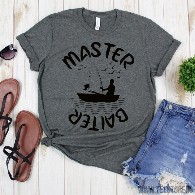 www.teestore.io-Funny Fishing TShirt - Master Baiter Tee Shirt - Fishing Shirt - Love Fishing - Funny Fishing Gift - Fishing Tees Tshirt Funny Sarcastic Humor Comical Tee | TeeStore.io