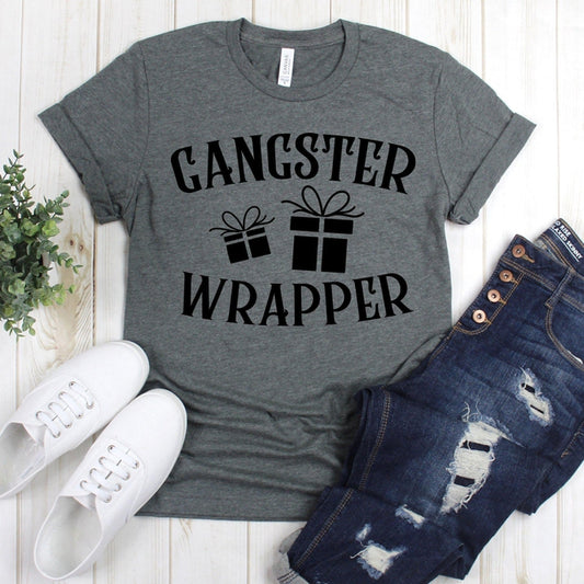 www.teestore.io-Funny Holiday Shirt - Gangster Wrapper Two Gifts - Christmas Shirt - Christmas Shirts - Christmas Gift
