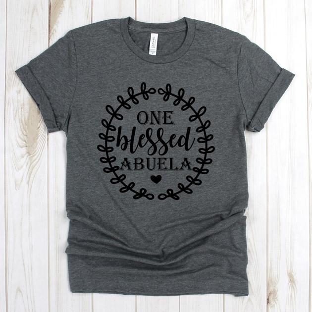 wwwteestoreio-Grandma Shirt - One Blessed Abuela Shirt - Blessed Grandma - Fall Shirt - Thanksgiving Family Shirts - Blessed Granny Shirt