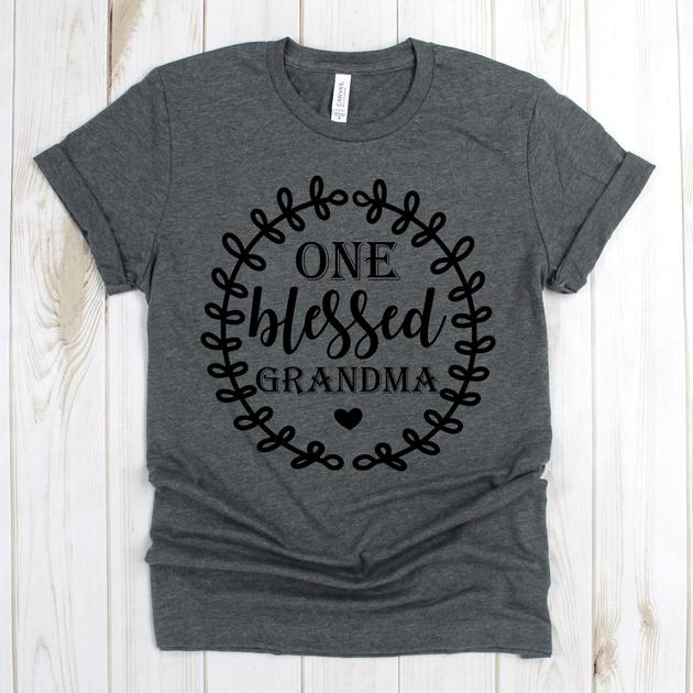wwwteestoreio-Grandma Shirt - One Blessed Grandma Shirt - Blessed Grandma - Fall Shirt - Thanksgiving Family Shirts - Blessed Granny Shirt