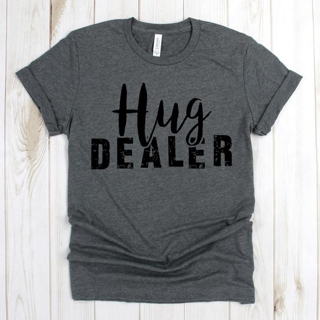 wwwteestoreio-Grandma Tee Shirt - Hug Dealer - Grandparents T Shirt - Funny Grandma Shirt - Grandmother Shirts