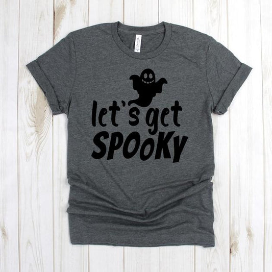 wwwteestoreio-Halloween T Shirt - Let's Get Spooky Ghost - Halloween Party Tee Shirt - Halloween Gift
