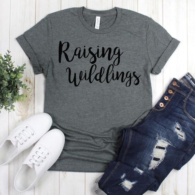 wwwteestoreio-Mom Life Shirt - Raising Wildlings Women's Mom Shirt - Mother's Day Gift