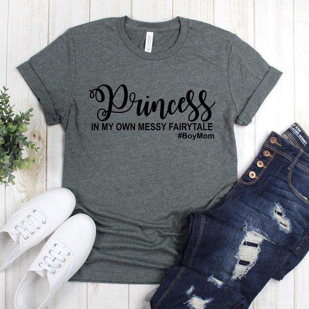 wwwteestoreio-Mom of Boys - Funny Shirt - Mother T-shirt - Shirt With Funny Sayings - Womens Clothing - Boy Mama