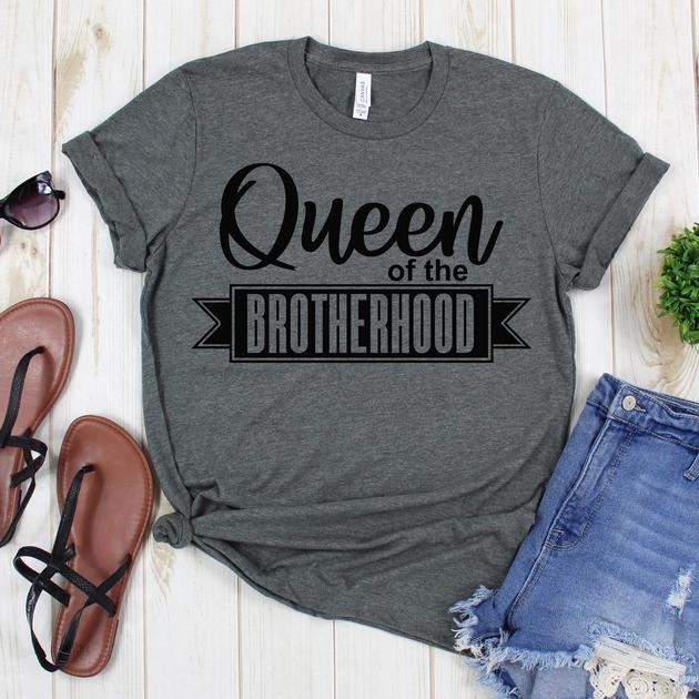 wwwteestoreio-Mom Shirt - Queen of the Brotherhood Shirt - Funny Mom Shirt - Boy Mom Shirt