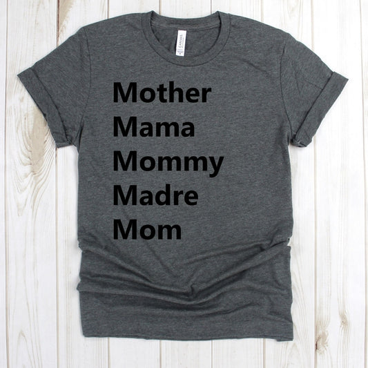 wwwteestoreio-Mother's Day Shirt - Mother Mama Mommy Madre Mom Shirt - Mother's Day Gift - Mama Shirt - Mommy Tee Shirt