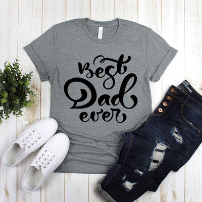 Best Dad Ever Cursive Text Design