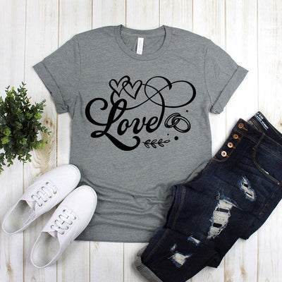 Love With Hearts And Rings Design