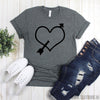 www.teestore.io-Arrow Heart Shirt - Arrow Heart Tshirt - Love Graphic Tshirt - Love Shirt - Boho Arrow Shirt - Ladies Heart Tee Tshirt Funny Sarcastic Humor Comical Tee | TeeStore.io