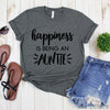 www.teestore.io-Auntie T-shirt - Happiness Is Being An Auntie Tee Shirt - Family Shirts - Funny Auntie T Shirt Tshirt Funny Sarcastic Humor Comical Tee | TeeStore.io