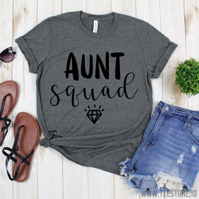 www.teestore.io-Auntie Tee - Aunt Squad Tee Shirt - Funny Auntie Shirts - Aunt T Shirt - Gift For Auntie Tshirt Funny Sarcastic Humor Comical Tee | TeeStore.io