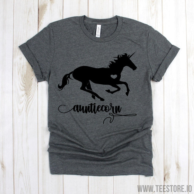 www.teestore.io-Auntie Tee - Auntiecorn Shirts - Aunticorn Unicorn Aunt Tee Shirt - Auntie Shirt - Gifts For Auntie Shirt Tshirt Funny Sarcastic Humor Comical Tee | TeeStore.io