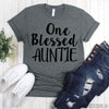 www.teestore.io-Aunties Shirt - One Blessed Auntie Tee Shirt - Favorite Auntie Shirt - Auntie Tee - Gift For Auntie - Auntie Shirts Tshirt Funny Sarcastic Humor Comical Tee | TeeStore.io