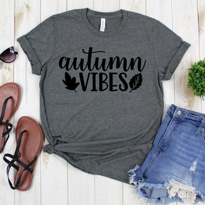www.teestore.io-Autumn Tee Shirt - Autumn Vibes Two Leaves - Fall T-shirt - Autumn Tees - Fall T Shirt - Autumn Shirts Tshirt Funny Sarcastic Humor Comical Tee | TeeStore.io