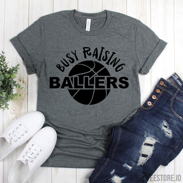 www.teestore.io-Baseball Mom Shirt - Busy Raising Ballers T-Shirt - Mom Of Boys - Baseball Life - Baseball Mom Tee - Mom Shirt - Mom Life Tshirt Funny Sarcastic Humor Comical Tee | TeeStore.io
