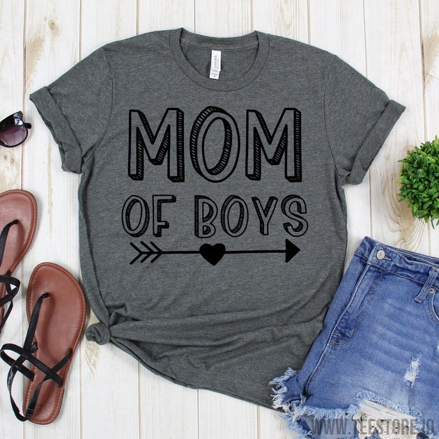 www.teestore.io-Boy Mama Mommy Tshirt - Boy Mom Shirt Raising Kids Love Sons - Mothers Day Gift - For Mom Of Boys Cute Tee - Mom Life Mommy Gift Tshirt Funny Sarcastic Humor Comical Tee | TeeStore.io