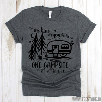 www.teestore.io-Camping Shirt - Making Memories One Campsite at a Time - Road Trip Shirt - Summer Vacation Shirt - Traveling - Family Camping - Camping Gift Tshirt Funny Sarcastic Humor Comical Tee | TeeStore.io