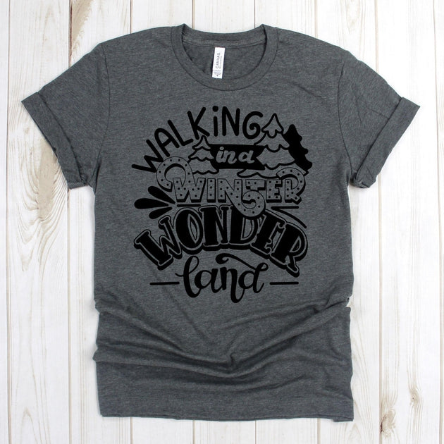 www.teestore.io-Christmas Tee Shirt -Walking In A Winter Wonder Land Christmas Tree - Christmas Shirt - Holiday Shirt - Christmas T-shirt Tshirt Funny Sarcastic Humor Comical Tee | TeeStore.io