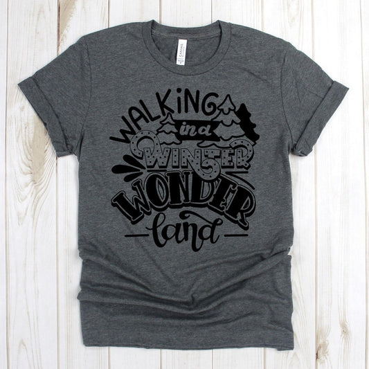 www.teestore.io-Christmas Tee Shirt -Walking In A Winter Wonder Land Christmas Tree - Christmas Shirt - Holiday Shirt - Christmas T-shirt Tshirt Funny Sarcastic Humor Comical Tee | TeeStore.io