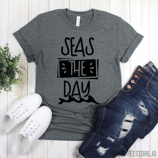 www.teestore.io-Cruise Ship Shirt - Seas the Day Shirt - Nautical Shirts - Gift for Sailor Tshirt - Vacation Shirt - Spring Break T-Shirt - Travel Shirt Tshirt Funny Sarcastic Humor Comical Tee | TeeStore.io