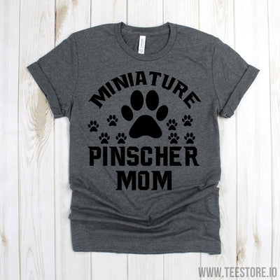www.teestore.io-Dog Mom TShirt - Miniature Pinscher Mom Shirt - Miniature Pinscher Gift - Dog Mom Tees - Dog Lover TShirt Tshirt Funny Sarcastic Humor Comical Tee | TeeStore.io