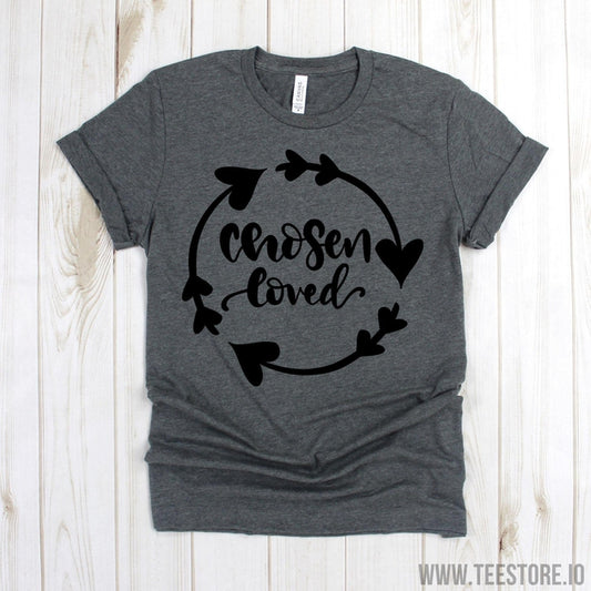 www.teestore.io-Faith Shirt - Chosen Loved Shirt - Jesus Shirt - Religious Tee Shirt - Christian Shirt - Religious Shirt Tshirt Funny Sarcastic Humor Comical Tee | TeeStore.io