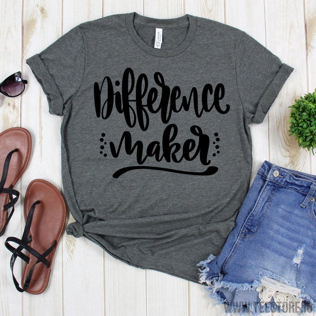 www.teestore.io-Faith Shirt - Difference Maker Shirt - Christian Tee - Christian Gifts - Scripture Shirt - Inspirational Tee Tshirt Funny Sarcastic Humor Comical Tee | TeeStore.io
