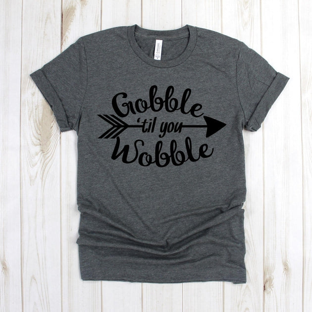 www.teestore.io-Fall Shirt - Gobble 'Til You Wobble Arrow - Fall Tee Shirt - Autumn Shirt - Fall Tee Tshirt Funny Sarcastic Humor Comical Tee | TeeStore.io