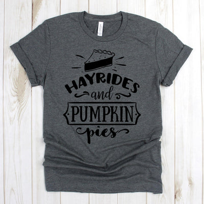 www.teestore.io-Fall Shirt - Hayrides And Pumpkin Pies Piece Of Pie - Thanksgiving Shirt - Autumn Shirt - Fall Tee Shirt Tshirt Funny Sarcastic Humor Comical Tee | TeeStore.io