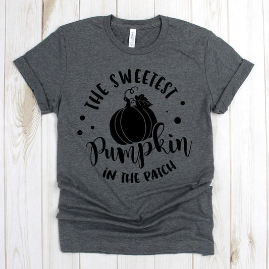 www.teestore.io-Fall Tee Shirt - The Sweetest Pumpkin In The Patch Pumpkin - Thanksgiving Shirt - Fall T Shirt - Autumn T-shirt Tshirt Funny Sarcastic Humor Comical Tee | TeeStore.io