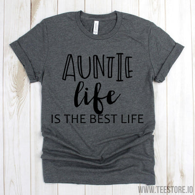 www.teestore.io-Favorite Aunt T-Shirt - Auntie Life Is the Best Life Shirts - Family T Shirt - Funny Aunt Shirt - Gift For Auntie - Aunt Tee Tshirt Funny Sarcastic Humor Comical Tee | TeeStore.io