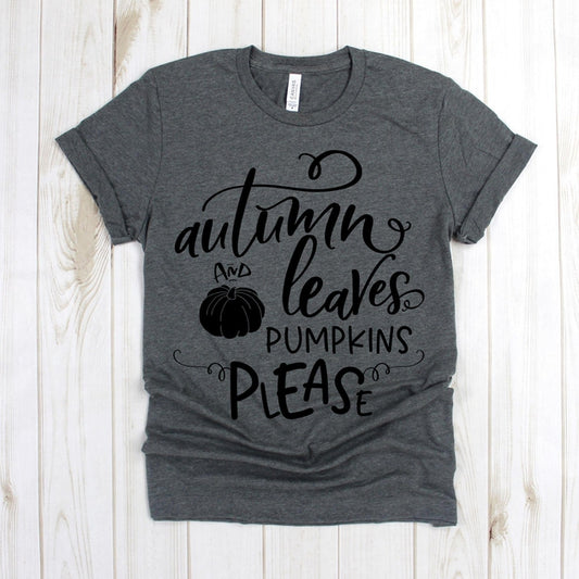 www.teestore.io-Festive Fall Tee - Autumn Leaves And Pumpkin Please Curls Pumpkin - Fall Lover Shirt - Thanksgiving Shirt - Autumn Shirt Tshirt Funny Sarcastic Humor Comical Tee | TeeStore.io